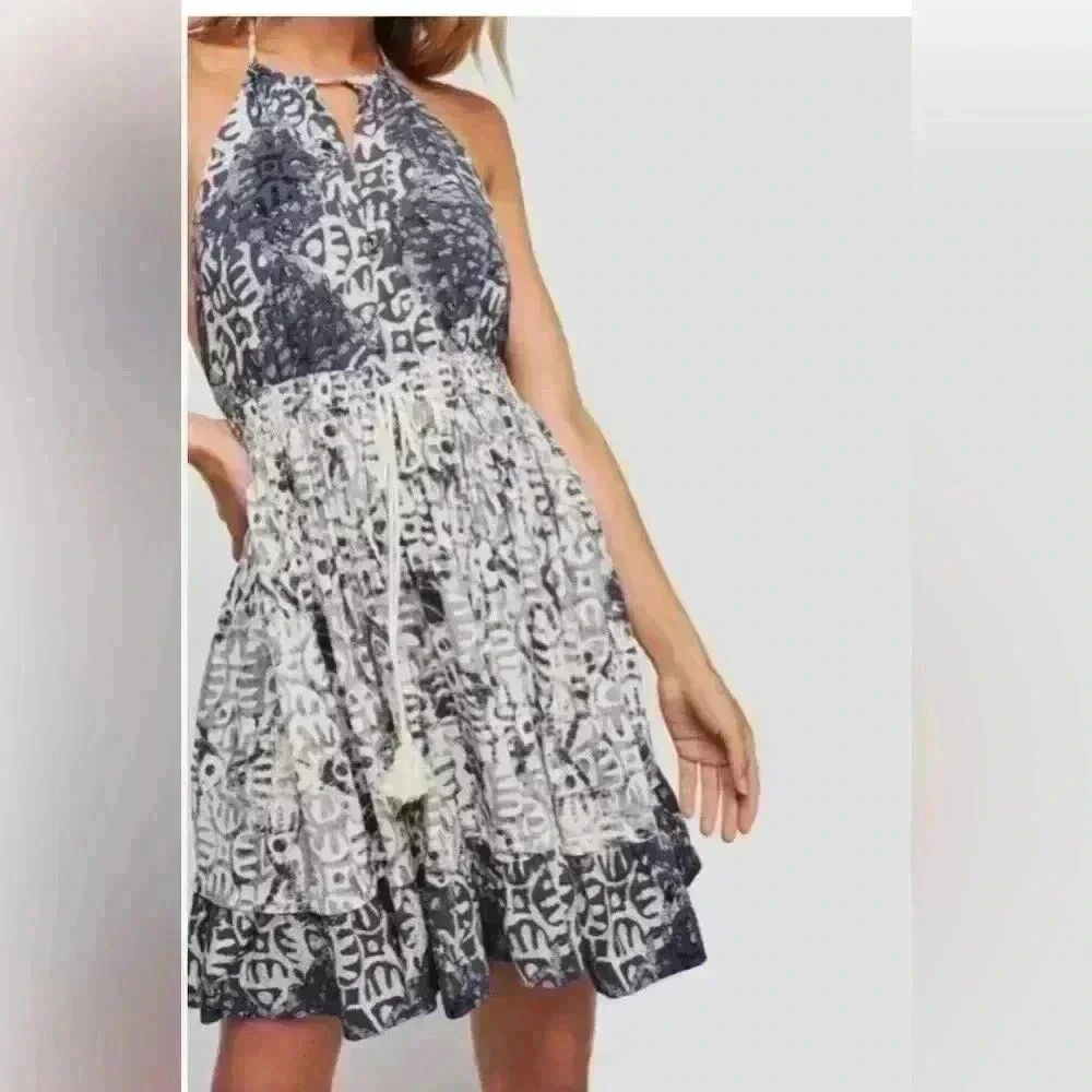 Free People Beach Dress boho halter Whimsey Fairycore